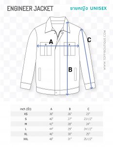 size spec ไซส์เสื้อ