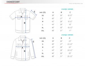 engineer uniform size spec