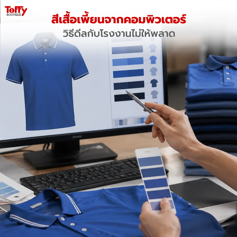 ปัญหาคลาสสิก: สีเสื้อเพี้ยนจากคอมพิวเตอร์ วิธีดีลกับโรงงานไม่ให้พลาด